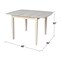 International Concepts Square Table with Butterfly Extension, Unfinished, 36 W, 36 L, 30 in H, Wood, Unfinished K-T36X-30S - alternate 3